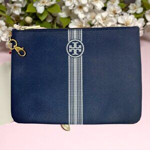 Tory Burch clutch with gold zipper